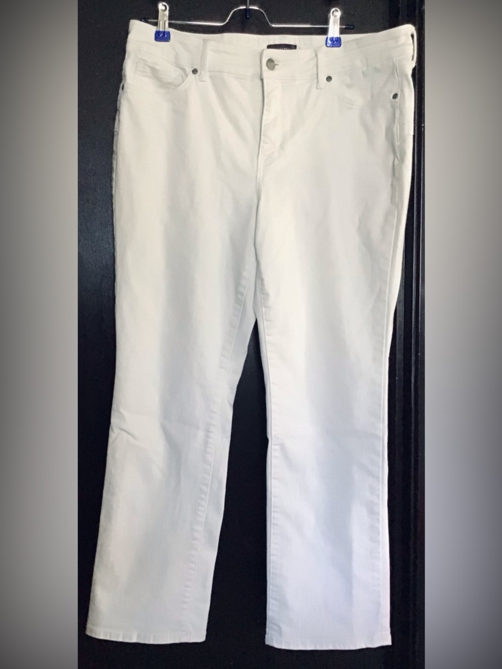 NYDJ White Straight-Leg Jeans